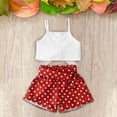thumbnail image 5 of URMAGIC Toddler Kid Girls Strap Top+Polka Dot Shorts Summer Outfit Clothes Two Piece Set 1-6 Years, 5 of 8