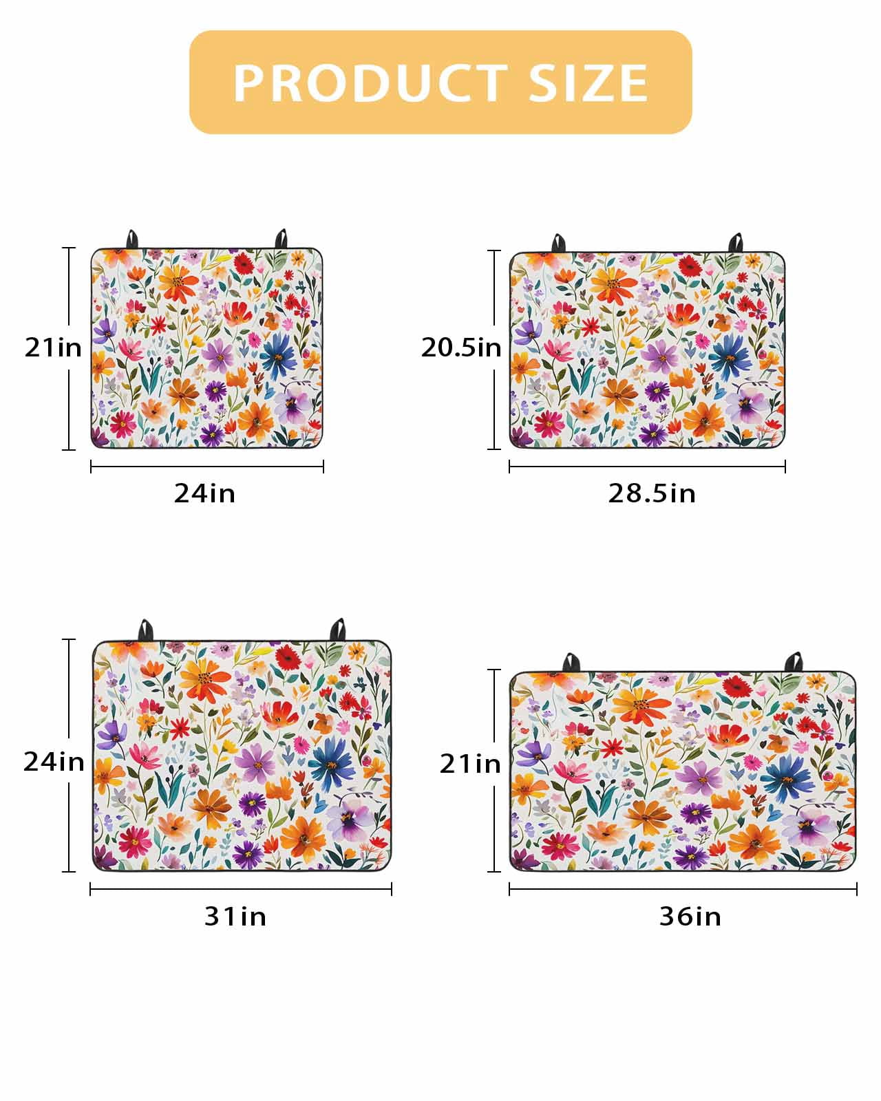 nqOlkjepod Large Induction Cooktop Protector Mat 36"x21", Purple Yellow Floral Stove Top Covers for Electric Stove, Spring Wildflower Pastoral Farmhouse Stove Burner Cover Mats Stove Cover
