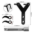 thumbnail image 3 of 4 Pcs Pry Bar Wrench Adaptor Head and New Lower Control Arm Prying Tool, 3 of 9