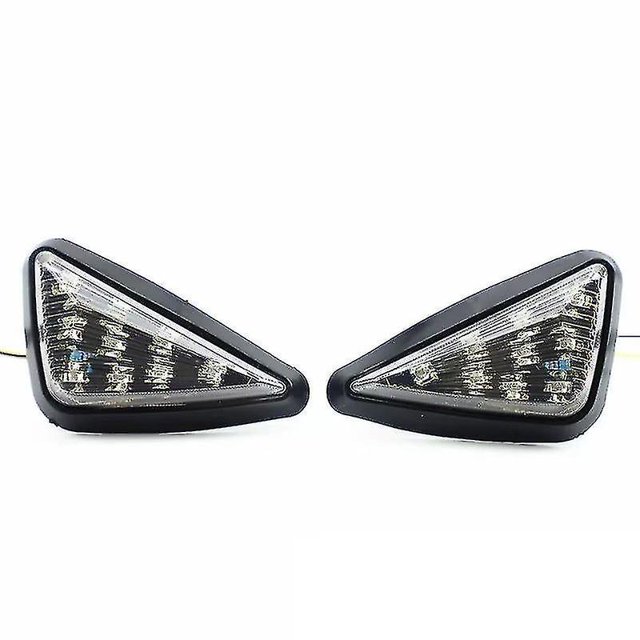 Indicadores LED para motocicleta/luces de señal de giro, 2 piezas, luces de señal LED para motocicleta, señal de giro empotrada triangular