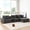 Dark Gray + Corduroy + 4 Seat, variant on [VIDEO]141.5*64'' Corduroy Sectional Sofa with Bluetooth Speakers, U-Shaped Couch with Console, USB Charger, Cup Holders, Storage, Ottoman, Deep and Wide Seat Cloud Sofa for Living Room&Apartment