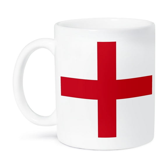 3dRose, Flag of England - English Red St Georges Cross on white - United Kingdom British UK Great Britain, 15oz Mug