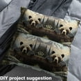 thumbnail image 2 of Homewish Wild Bear Fabric by the Yard 2 Yard,Natural Mountain Flower Room Decor Fabric by the Yard,White Green Black Fabric for Sewing For Boys Teens,Luxury Bedroom Decor, 2 of 6
