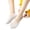 White, variant on 6 Pairs Women's Solid Color Shallow Cut Lace Silicone Non- Invisible Ankle Socks
