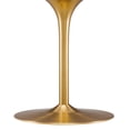 thumbnail image 4 of 40 Inch Dining Table, Walnut Gold, Wood, Metal, Mid Century Kitchen Cafe Bistro Hospitality Restaurant, Modern Contemporary HB34692, 4 of 7