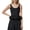 P Black, variant on Womens Square Neck Bubble Tank Top Backless Sleeveless Summer Solid Cami Vest Top Textured Blouse Shell Soft Tee M