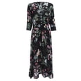 thumbnail image 3 of Mujeres Floral V Zambullirse Maxi para proteger Negro, 3 of 9