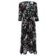 thumbnail image 3 of Vestido maxi Boho Hugo Floral V Zambullirse Negro, 3 of 10