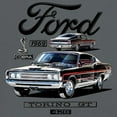 thumbnail image 3 of 1969 Ford Torino GT Cobra V-Neck T-shirt American Muscle Car Classic Vintage Retro FoMoCo Performance Licensed Tee, 3 of 7