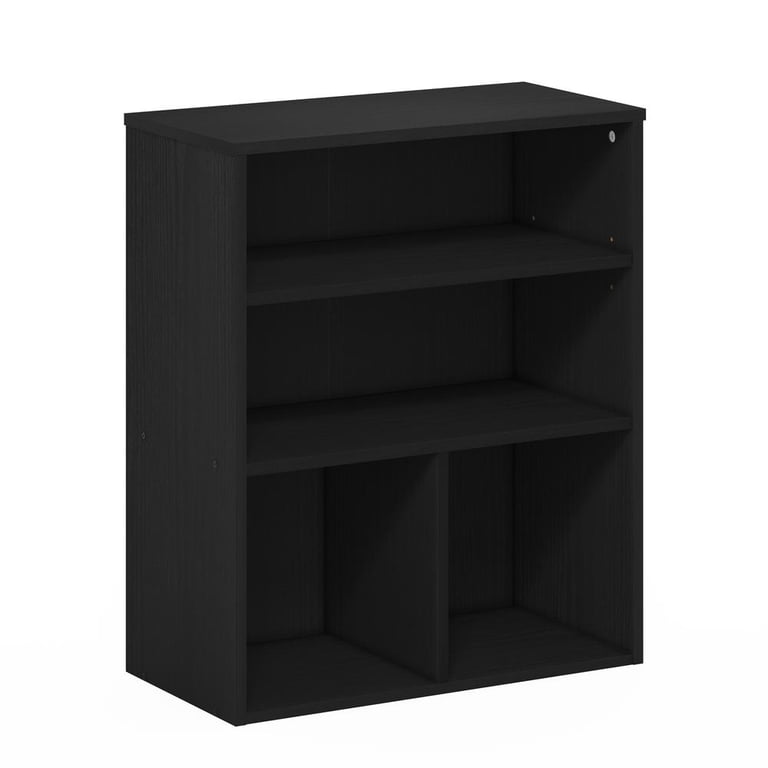 Furinno Pasir 3-Tier Display Bookcase, Black photo 2