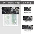 thumbnail image 6 of Horse Valance Curtain for Kitchen Black White Horse Herd Western Wild Animal Window Valance for Living Room Bedroom, Kitchen Valance Rod Pocket Window Decor Curtain 54 by 18 in, 1 Panel, 6 of 6