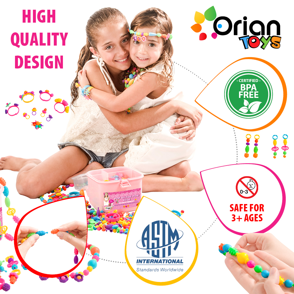 Orian Pop Beads Jewelry Making Kit with Unicorn Bag photo 6