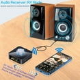 thumbnail image 4 of Bluetooth Audio Transmitter Receiver with Remote, 5-in-1 Bluetooth 5.0 Adapter for TV Car CD PC Home Stereo Speaker Headset, Support 3.5mm AUX, RCA, USB U Disk MP3/Micro SD TF Card Playback, 4 of 8