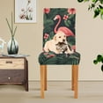thumbnail image 4 of Yayeee 4 Pack Dining Chair Covers Stretch Parson Chairs Slipcovers Seat Protector, Red Flamingo Pattern, 4 of 6