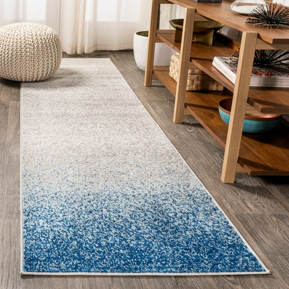 JONATHAN Y CONTEMPORARY POP 2 x 8 Runner Rug, Shore Gradient - Blue/Cream, CTP111B-28