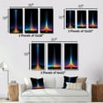 thumbnail image 4 of Designart "Ascension into Singularity Consciousness II" Abstract Shapes Wall Art Set Of 3 - Transitional Blue Canvas Set For Living Room Decor, 4 of 6