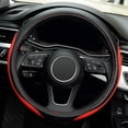 thumbnail image 3 of LABBYWAY Microfiber Leather Auto Car Steering Wheel Cover,Universal 15 Inch Anti-Slip Wheel Protector (Red), 3 of 7