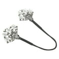 thumbnail image 4 of Unique Bargains 1 Pc Floral Rhinestones Hair Clips for Home Black Silver Tone, 4 of 5