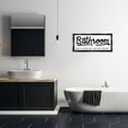 thumbnail image 2 of Stupell Industries Seat Yourself Bathroom Sign Typography Painting Black Floater Framed Canvas Art Print Wall Art, 31 x 14, 2 of 9