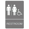 Headline Sign ADA Sign Restroom/Wheelchair Accessible Tactile Symbol Molded Plastic 6 x 9 4811