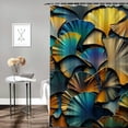 thumbnail image 2 of JRXY Ginkgo Leaves Abstract Botanical Plant Shower Curtain, Multiple Sizes White, 2 of 6