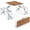 Aluminumalloy, variant on WoofPaw Portable Folding Table with 4 Seats, Heavy Duty Aluminum Picnic Table and Bench Set with Suitcase and Umbrella Hole for Camping Dining BBQ