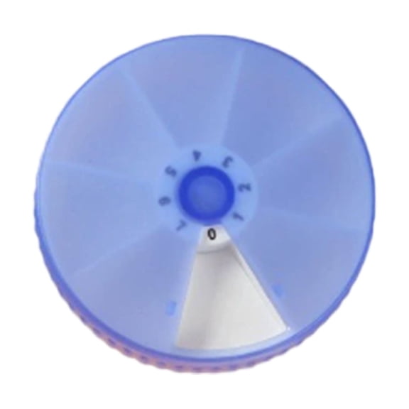 Leeye Rotating Pill Organizer, 7 Day Weekly Pill Dispenser with Compartments, Portable Travel Medication Container for Pills Vitamins