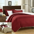 thumbnail image 3 of Chic Home QS3263-BIB-US 7 Piece Mateo Chevron Blocks Queen Quilt Set, Plum with Sheet Set, 3 of 4