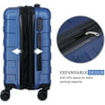 thumbnail image 3 of LLLLZASD  Hardside Expandable Spinner Luggage Suitcase Lightweight Travel Luggage with Double Spinner Wheels, Carry-On 21 Inch (Deep Blue), 3 of 9