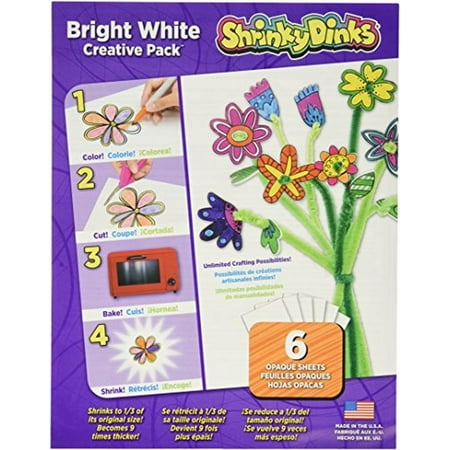 Shrinky Dinks Bright White 6 Sheet Creative Pack