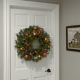 thumbnail image 2 of National Tree Company Pre-Lit Artificial Christmas Wreath, Green, Norwood Fir, White Lights, Christmas Collection, 24 Inches, 2 of 5