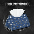 thumbnail image 6 of Lsque Raccoon blue point Printed Long Tissue Box Cover Holder, Facial Paper Organizer Dispenser,Triangle with Bottom Belt, PVC Leather Decorative Organizer, 6 of 9