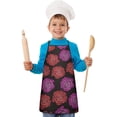 thumbnail image 2 of Pioneer Flower Floral Print Pattern Kids Aprons for Girls and Boys,Adjustable Neck Strap Toddler Aprons for Kids Cooking Baking, 2 of 7