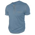 thumbnail image 4 of SWSMCLT Men's Breathable Henley Shirt Fall Cotton Loose Button Date Patch Pocket Home Tee Casual T Shirt Comfy Chic Blue 3X-Large, 4 of 5