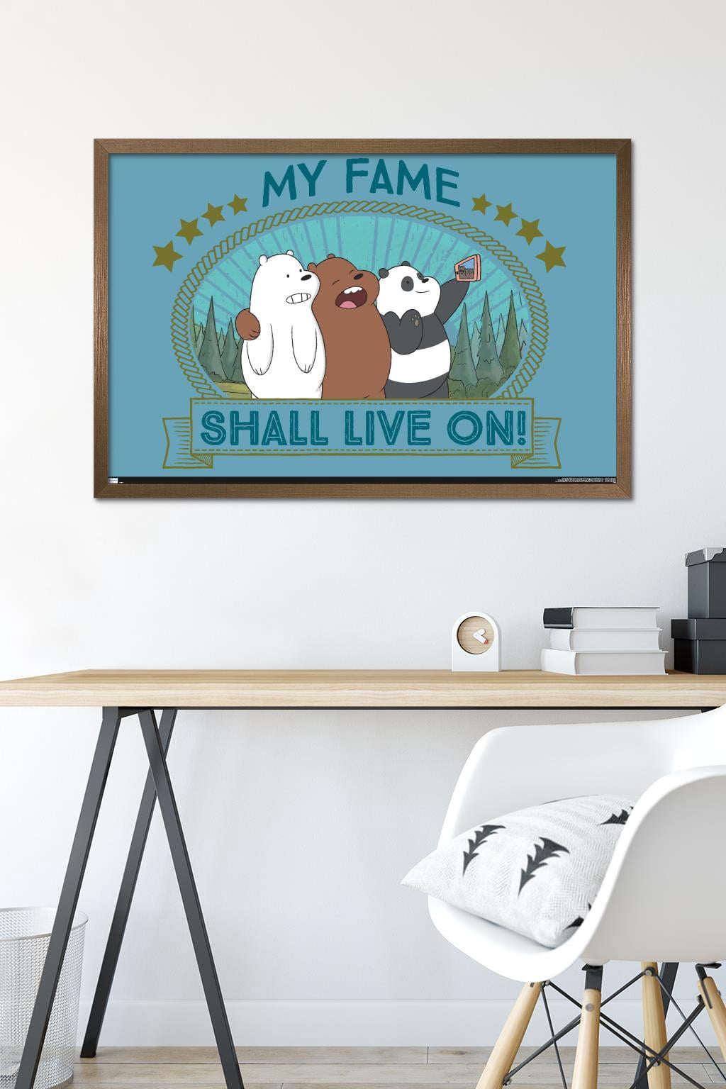 We Bare Bears - Fame Wall Poster, 22.375" x 34", Framed
