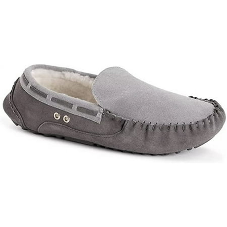 

MUK LUKS Men s Emmett Moccasin Slippers - Grey 10