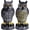 Antique, variant on Owl Decoys to Scare Birds Away Plastic Owls Statue for Garden & Outdoors, 2 Pack