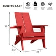 thumbnail image 3 of Krikacy Outdoor Folding Adirondack Chair-Set Of 6,with Cup Holder High Back,for patio,Red, 3 of 9
