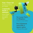 thumbnail image 3 of Contigo Kids Aubrey Straw Water Bottle, Leak-Proof, BPA-Free, Dishwasher Safe, Blue Raspberry Lime Skater, 3 of 7
