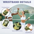 thumbnail image 4 of Sweat Band Set Sport Terry Cloth Headband Wristband Set 8"x2" Sweat Absorbing Head Band Green/Yellow, 4 of 6
