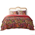 thumbnail image 6 of Greenland Home Fashions Jewel Kantha-Stitched Boho Red 100% Cotton Quilt Set, 2-Piece Twin-XL, 6 of 9