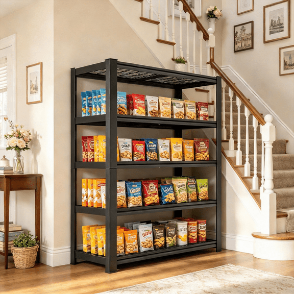 36"W x 72"H 5-Tier Wire Garage Metal Shelving,3000 lbs Heavy-Duty Garage Storage Shelves,Adjustable Reinforced Shelves for Laundry Rooms,Basements,Kitchens & Outdoor 16"D