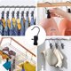 thumbnail image 4 of Pinza Para Percha De Ropa 20 ganchos metálicos portátiles para viajes que ahorran espacio,con gancho giratorio de 360° para organizar botas,toallas y ropa (negro). Rkxzt, 4 of 9