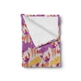thumbnail image 2 of Japanese Soft Flannel Fleece Blanket, Oriental Nature Composition of Thriving Garden with Abstract Flowers and Foliage, Cozy Plush for Indoor and Outdoor Use, 60" x 80", Multicolor, by Ambesonne, 2 of 6
