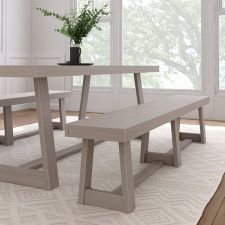 Classic Dining Bench (85in / 2180mm), Seashell Wirebrush