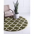 thumbnail image 2 of Unique Loom 3116351 Tapis Rond en Treillis Marocain, 8', Vert Foncé/beige, 2 of 2