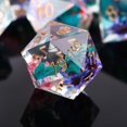 thumbnail image 4 of Fugacity Dnd Juego de dados Núcleo líquido Hecho a mano Borde afilado 7 piezas de dados de resina: mazmorras y dragones Juego de dados poliédricos Juego de dados D&D con estuche de dados de regalo par, 4 of 5