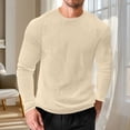 thumbnail image 4 of USNSM Men's Big and Tall Long Sleeve Shirts, Waffle Crew Neck Loose Casual Solid Color T-shirt Sports Top Lightweight Slim Fit Undershirts Yellow S, 4 of 5