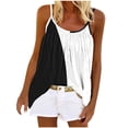 thumbnail image 2 of Puntoco Camisas ajustadas para mujer, blusas casuales sin mangas con cuello redondo y estampado a la moda para mujer, 2 of 5