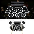 thumbnail image 6 of 9 Pads Digital Electronic Drum USB Roll Up Silicone Drum Set with Foot Pedals, 6 of 11